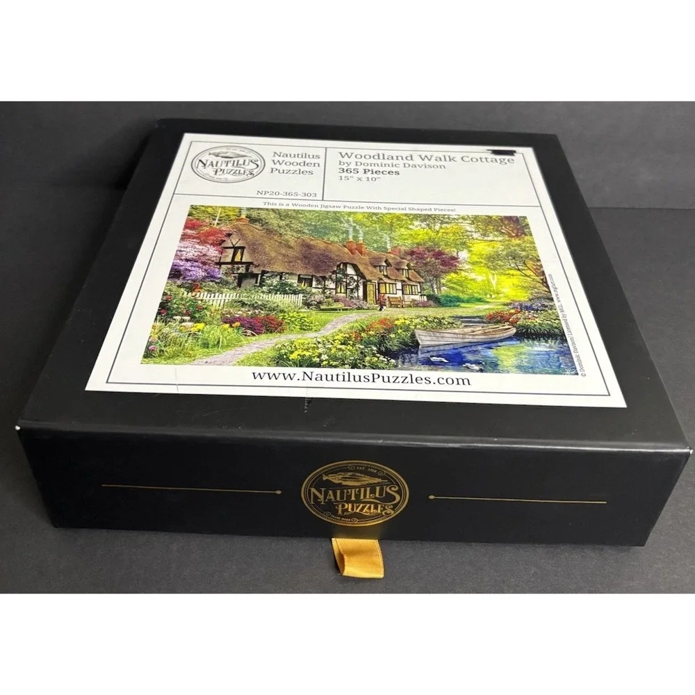 Nautilus Wooden Jigsaw Puzzle 365 Piece Woodland Walk Cottage Dominic Davison
